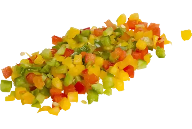 Paprika gemengd brunoise 5mm 500gr